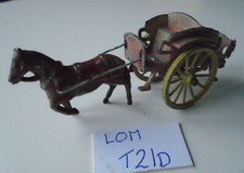  vintage french S.R. paris. lead pony pulling cart