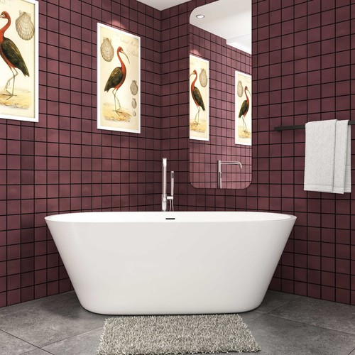 White acrylic bathtub high - acrylic,