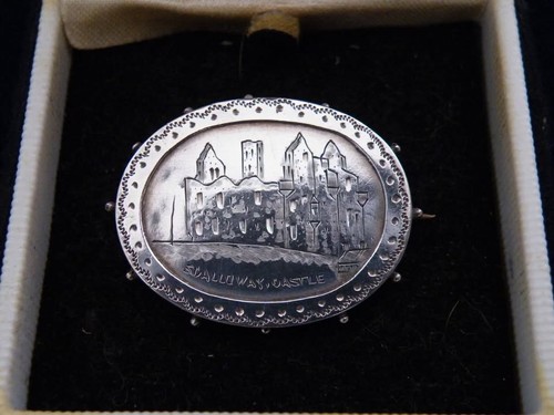 Antique silver brooch - silver,