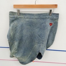 Vivienne Westwood X Lee Denim Skirt L UK 14 Blue Mini Designer RMF31-SM