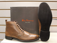 Ben Sherman Brogue Boots Tan