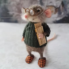 Cute needle felted mouse - needle,