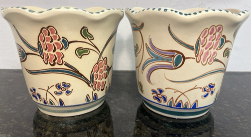 Honiton pottery plant pots - pottery,