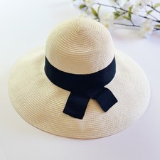 NEW Nordstrom Women's Straw Saucer Hat OS