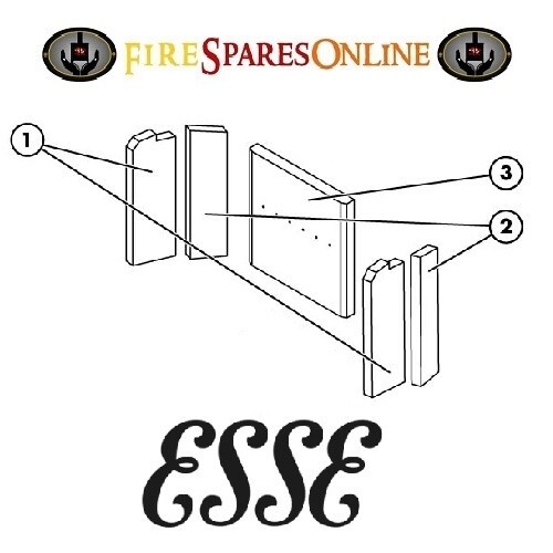 Esse 301 inset - stove, brick