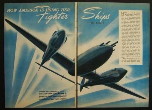 Wwii fighter planes - planes, p-38