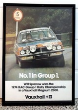 Framed original Classic Car Ad