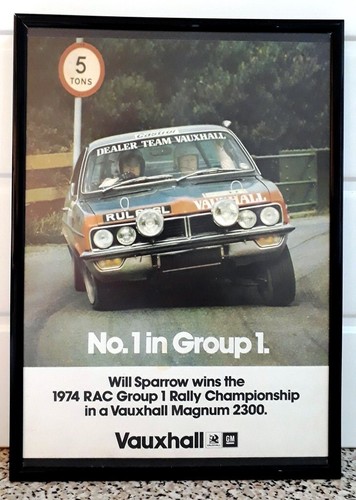 Framed original classic car - classic, ad