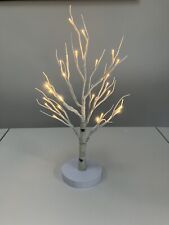 White Birch Artificial Tree LED Lights Adjustable Branches Battery Plug In - New
