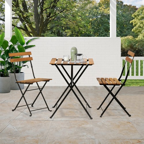 Piece wood patio - patio, bistro