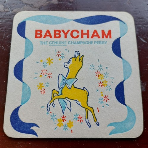 Babycham beer mat - babycham,