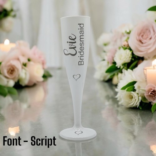 Personalised white champagne - white,