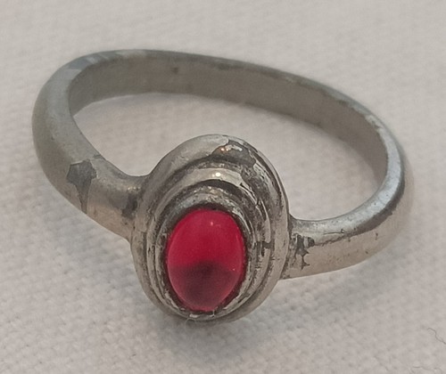 Antique red garnet ring - garnet,