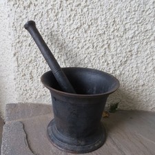 Antique Victorian Cannon #8 Cast Iron Apothecary Mortar And Pestle