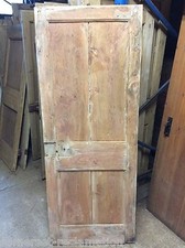 29” X 79 5/8” Reclaimed Rustic 4 Panel Plank Period Elm Door