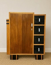 Vintage art deco oak cocktail - deco,
