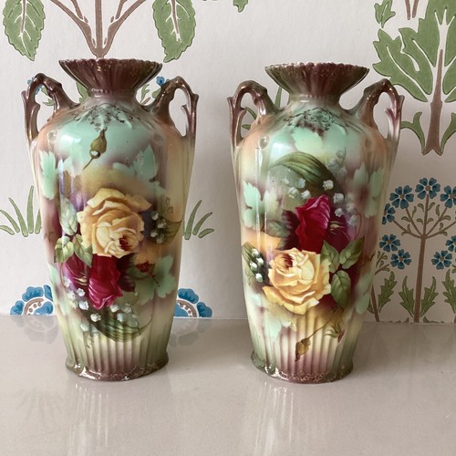 Lovely pair porcelain vases - of,