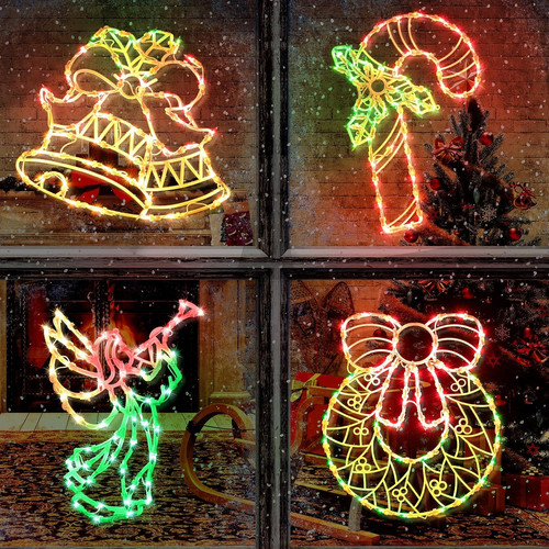 Christmas window silhouette - christmas,