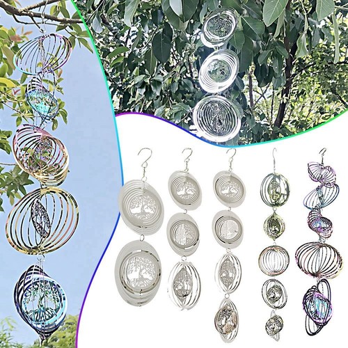 Rotating wind chimes tree - 3d,