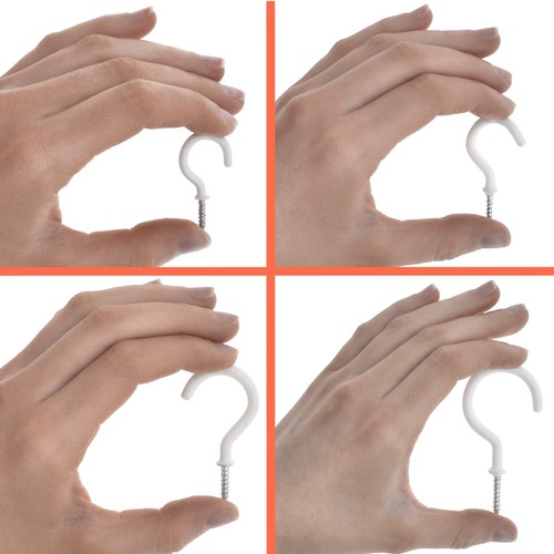 Screw hooks white - screw,