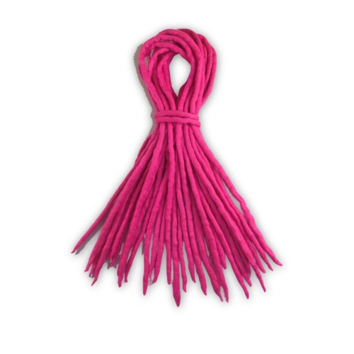 Pink dreadlocks 16 handmade - dreadlocks,