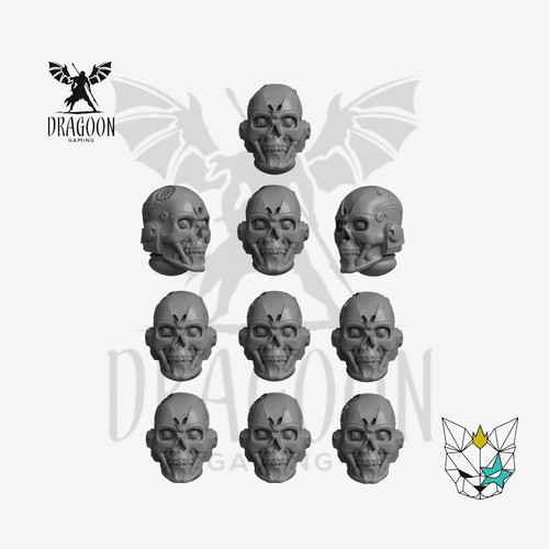 Bionic heads 28mm resin - bionic,