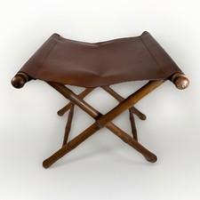 Vintage Leather Folding stool