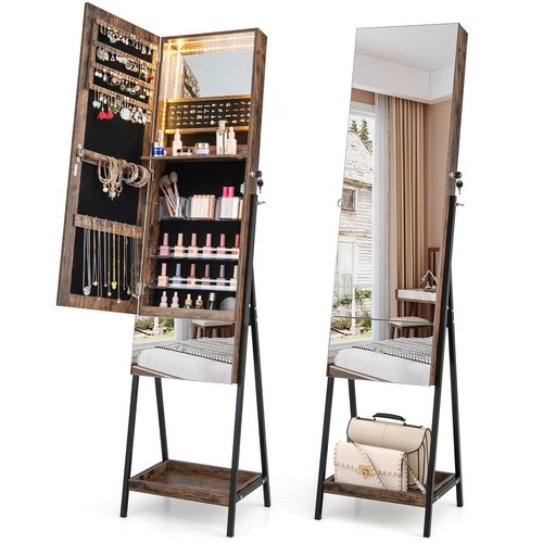 Jewelry armoire with led - with,