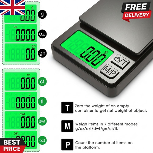 Digital scales 01g 500g - digital,