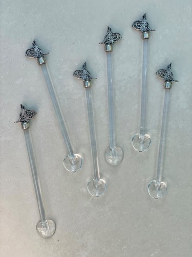 Handmade glass teaspoons with - handmade,