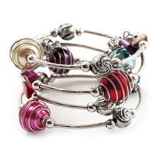 Silver-Tone Beaded Multistrand