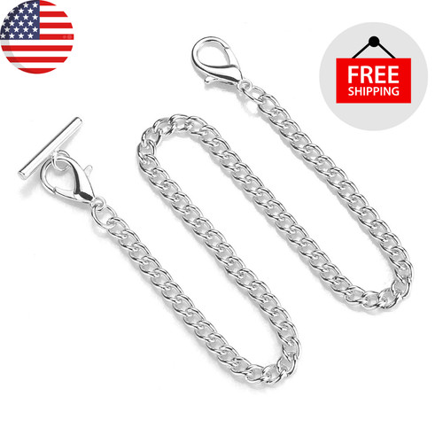 Silver pocket watch chain - pocket, with