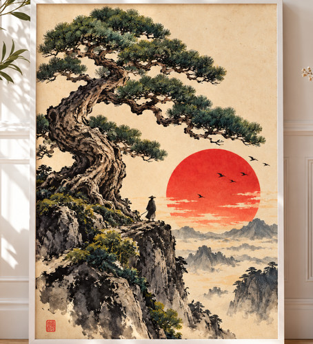 Japanese samurai wall art - wall,