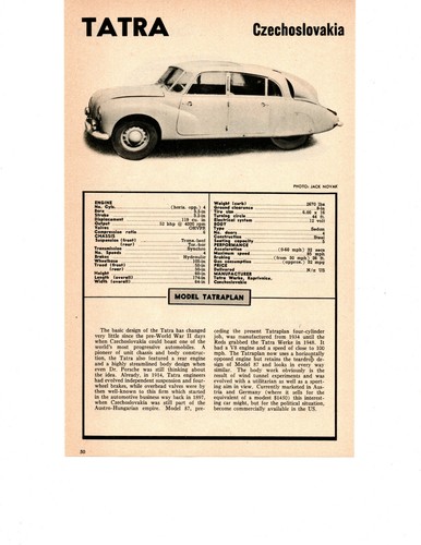 1954 tatra model tatraplan - 1954,