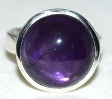 Natural purple amethyst ring - purple,