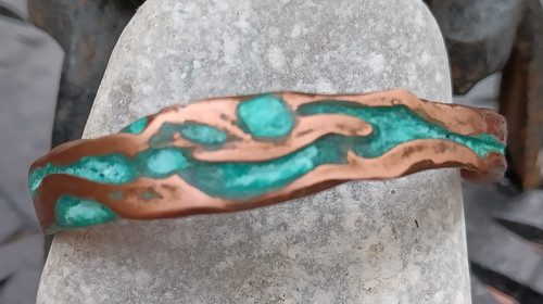 Copper bracelet chunky hand - ,, ,hand