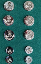 Military Blazer Buttons Set - The Light Infantry, former British Army regiment