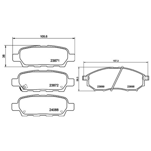 Don front rear pads - don,