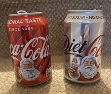 Empty Coca-Cola Cans 330ml Classic Original & Diet Christmas Special Design 2018
