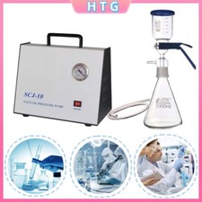 220V Lab Vacuum Filtration Pump Lab Oilless Diaphragm Vacuum Pump w/ Rubber Tube