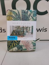 Harlequin Floreana Cotton Sateen Duvet Cover Set Double Fig Leaf Coral RRP £130