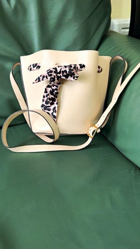 Cream faux leather - faux, bucket