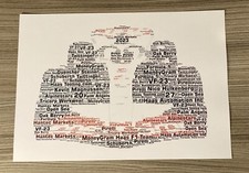 Haas F1 Team 2023 Hulkenberg 27 & Magnussen 20 VF-23 Word Art ~ A4 Poster