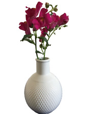 Vintage Tognana Italian White Porcelain Pineapple Textured Flower Bud Vase 4.2"