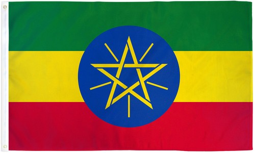Ethiopia star flag 2x3ft house - ethiopia,
