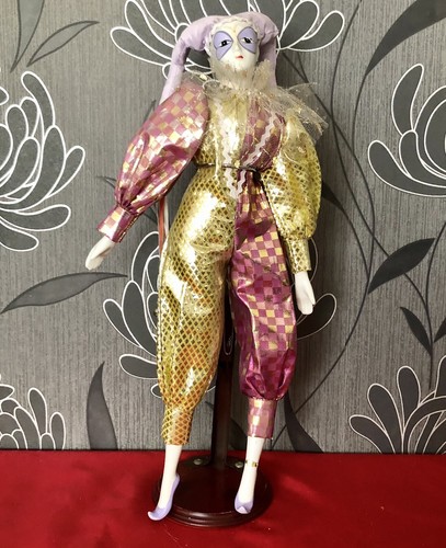 Harliquin jester clown doll - jester,