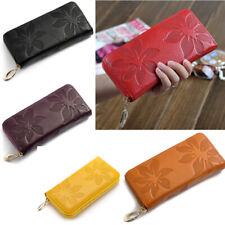 Women Ladies Real Leather Wallet Long Zip Purse Card Holder Case Clutch Handbag