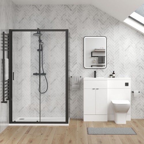 1000mm white vanity - white,