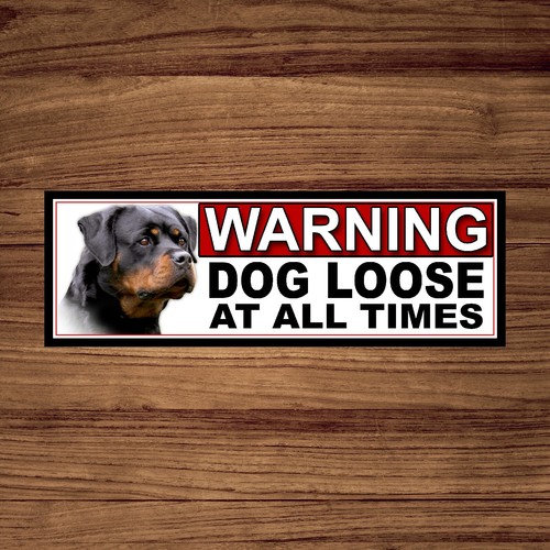 Rottweiler warning dog - rottweiler, loose