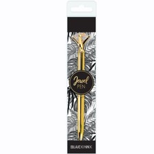 Novelty Pens Jewel Ball Ballpoint Pen Black Ink Gold Metal Stationery Gift